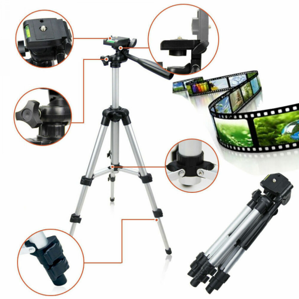 Professional Camera Tripod Stand Holder Mount for Cell Phone, Portable Tripod, Mobile Phone Live Stream Holder, Camera Tripod - Image 4