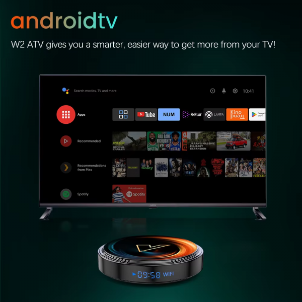 W2 ATV TV Box Android 11 Amlogic S905W2 Support 4K AV1 2.4&5G Wifi BT with Google Voice Remote 2G16G 4G32G 64G Smart TV Box - Image 4