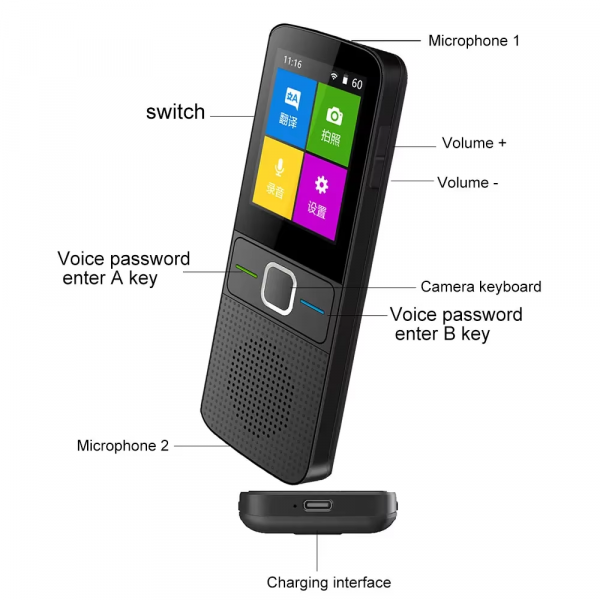 Newest Upgrade 137 Language Translator Smart Translator T10 Offline Translator Real-Time Language Translator Portable Traduttore - Image 5