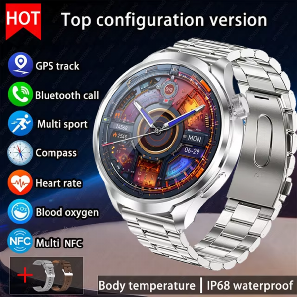 2025 New for HUAWEI Outdoor Sports Smart Watch Men AMOLED Screen NFC GPS Compass Heart Rate Waterproof Bluetooth Call Smartwatch - Image 8