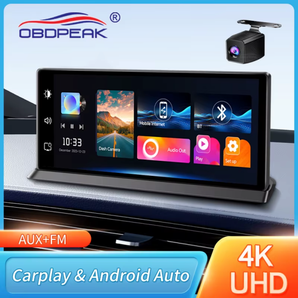 K2 Pro 11.3" Car DVR 4K Camera Wireless Carplay Android Auto Ai Screen Dash Cam Dual Len Video Recorder GPS Navigation Dashboard - Image 2