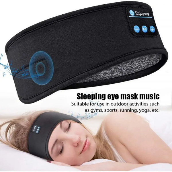 Fone Bluetooth Earphones Sports Sleeping Headband Elastic Wireless Headphones Music Eye Mask Wireless Bluetooth Headset Headband - Image 2