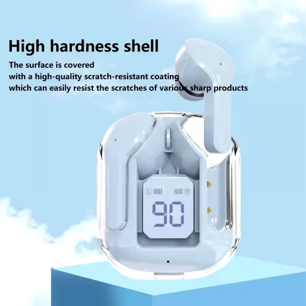 Original T2 Wireless Bluetooth Earphone Transparent HIFI Headphones LED Power Digital Display Stereo Sound Earphones for Xiaomi - Image 6