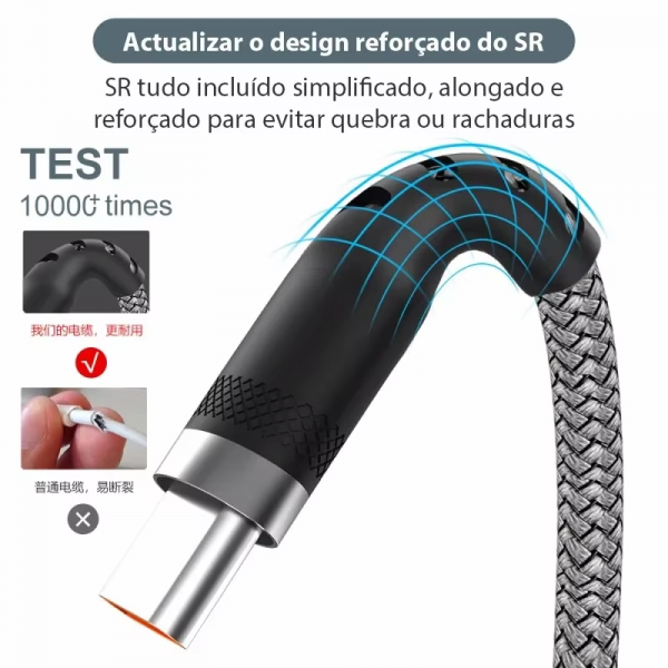 Extended 5-Meter Type-C USB Android 5A Super- Charging Cable Suitable for Huawei, Xiaomi, Vivo, and Leeco Phone Data Cable - Image 3