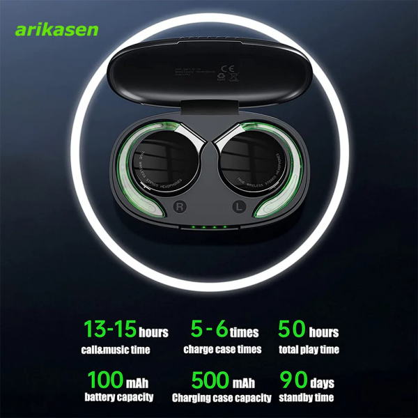 Open Ear Headphones TWS Noise Cancelling Headphones Bluetooth Earpiece Bluetooth Headset Runnning Headphones Workout Headphones - Image 3