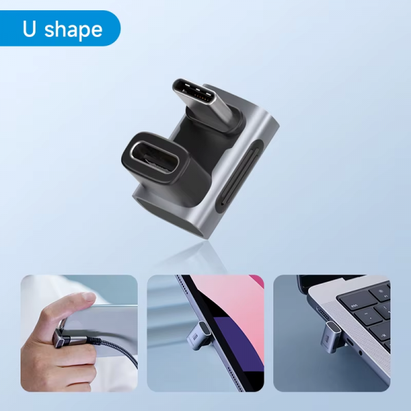 240W USB C to C Adapter 40Gbps 8K 60Hz 90 Degree Converter USB4 Adapter for Thunderbolt 4/3 Macbook Iphone 16 Pro Tablet - Image 12