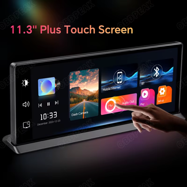 K2 Pro 11.3" Car DVR 4K Camera Wireless Carplay Android Auto Ai Screen Dash Cam Dual Len Video Recorder GPS Navigation Dashboard - Image 5