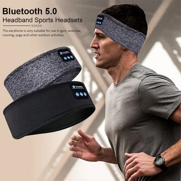 Fone Bluetooth Earphones Sports Sleeping Headband Elastic Wireless Headphones Music Eye Mask Wireless Bluetooth Headset Headband - Image 5