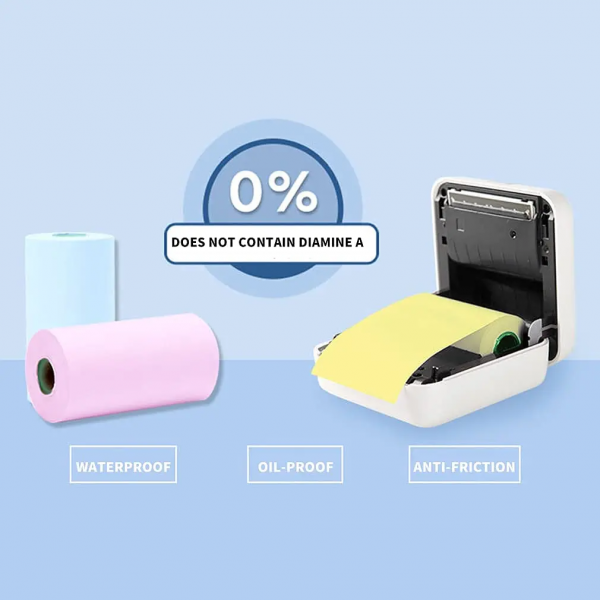 HD Mini Thermal Paper Labels Sticker Colors Photo Papers 56Mm Rolls for  Paperang Meow Phomemo Niimbot Portable Printer - Image 4