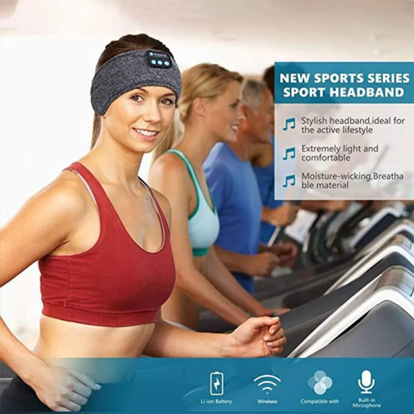 Fone Bluetooth Earphones Sports Sleeping Headband Elastic Wireless Headphones Music Eye Mask Wireless Bluetooth Headset Headband - Image 4