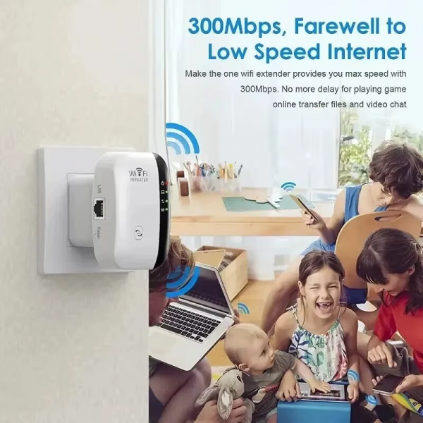 Wifi Repeater Wireless Signal Amplifier Extended Network Enhancer EU US Home Router 300M Thro - Image 4