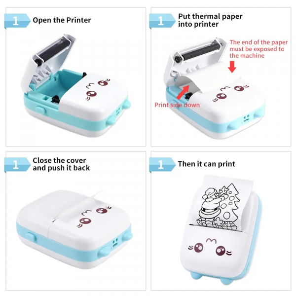 HD Mini Thermal Paper Labels Sticker Colors Photo Papers 56Mm Rolls for  Paperang Meow Phomemo Niimbot Portable Printer - Image 6