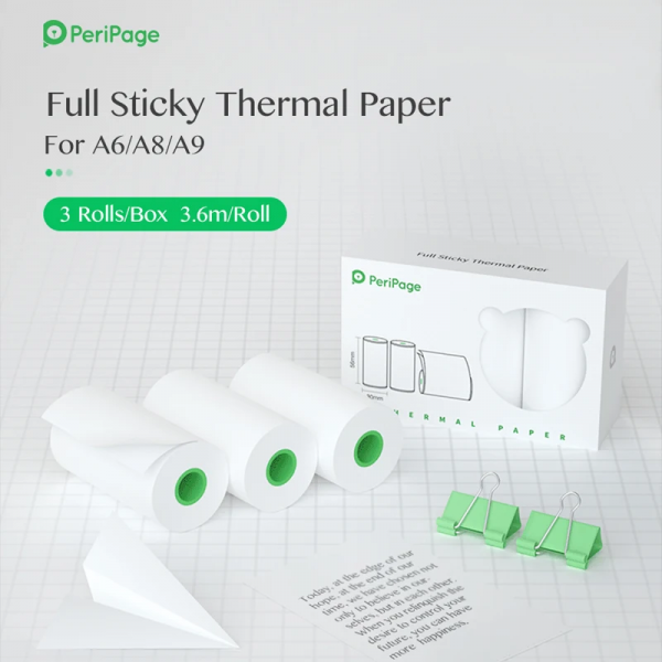 HD Mini Thermal Paper Labels Sticker Colors Photo Papers 56Mm Rolls for  Paperang Meow Phomemo Niimbot Portable Printer - Image 8
