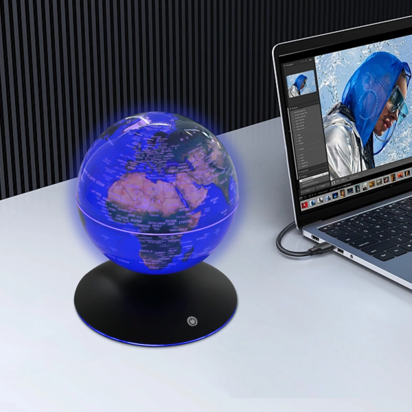 6 Inch Suspended Luminous Rotation Office Decoration Magnetic Levitation Globe Automatic Rotation of 360 Degrees Novelty Gift - Image 3