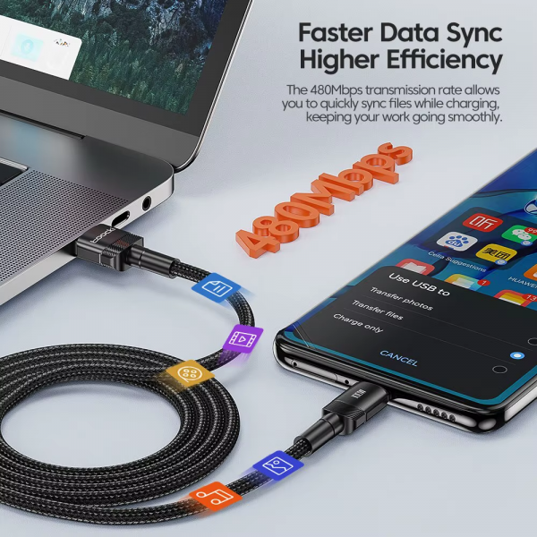 USB Type C Cable Fast Charging USB C Charger Cord for Iphone 15 14 13 12 11 Huawei P40 P30 Realme Oppo Oneplus Power Bank - Image 4