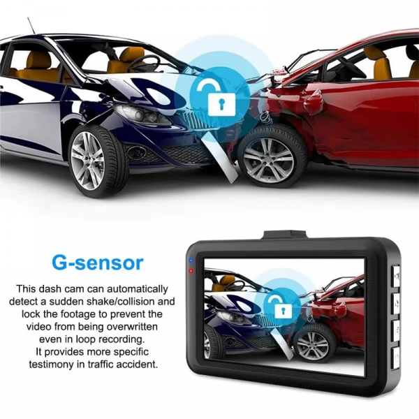 1080P Car Dash Camera 3 Inch Driving Video Car Auto DVR Loop Recorder for Front and Rear Night Vision G-Sensor Car Accessories - Image 4