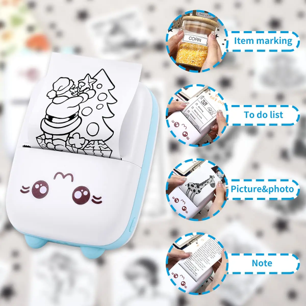 HD Mini Thermal Paper Labels Sticker Colors Photo Papers 56Mm Rolls for  Paperang Meow Phomemo Niimbot Portable Printer - Image 7