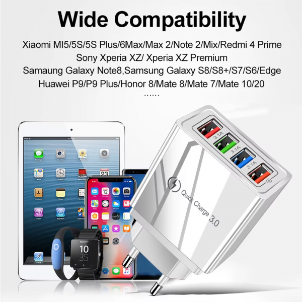 For Iphone 14 USB Charger Quick Charge 3.0 for Samsung Xiaomi Mi Tablets Mobile Phone Charger Adapter EU/US Plug Fast Charging - Image 6