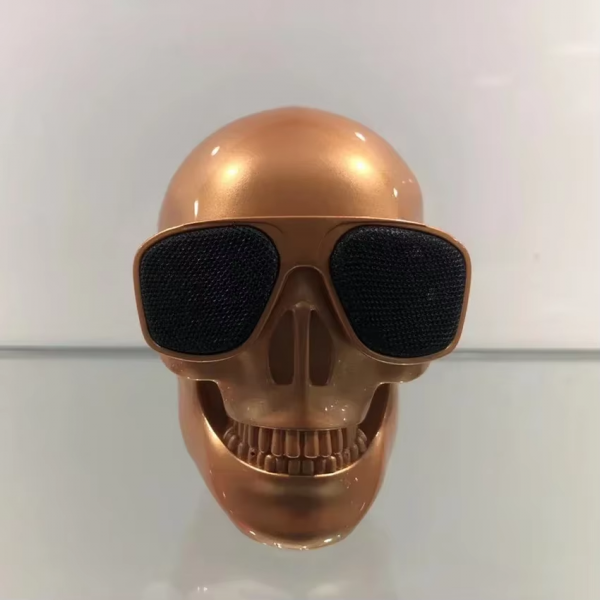 Skull Head Speaker Portable Mini Bluetooth-Compatible Wireless HD Stereo Speakers Skull Head Subwoofer Creative Home Ornament