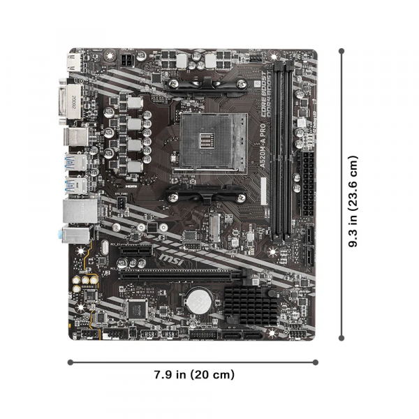 AMD A520M-A PRO Motherboard Support Ryzen CPU R3 R5 R7 5000 & 3000 Series Mainboard AM4 M.2 NVME Dual Channel DDR4 Full New - Image 2