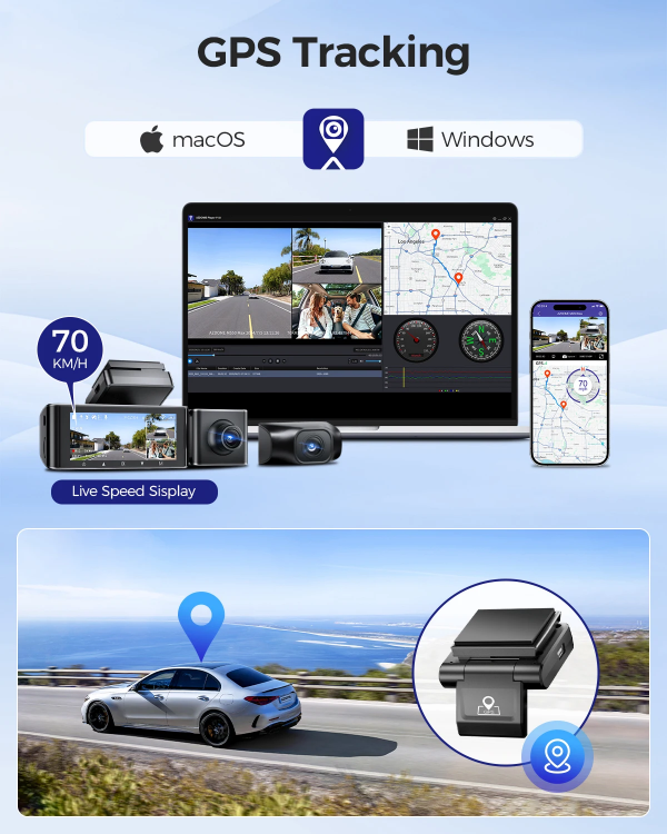 4K Dash Cam M550 Max Built-In GPS Wifi Camera Car DVR 3.18”Screen Night Vision 24H Parking Monitor Support Rear Cam - Image 6