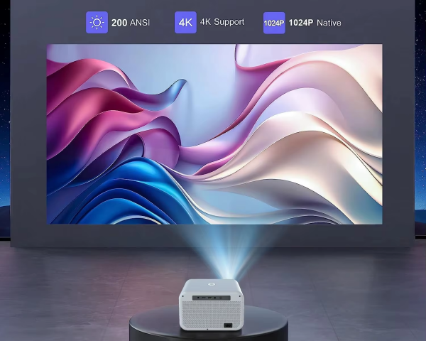 XJ Projector 4K 1024P Proyector 4K Portable Projector Mini Projector Projector 4K WIFI Android BT5 Projector Home Cinema - Image 4