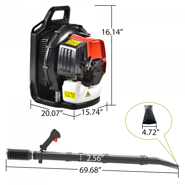 2 Stroke Commercial Backpack Leaf Blower Gas Powered Grass Lawn Blowing Machine - Image 4