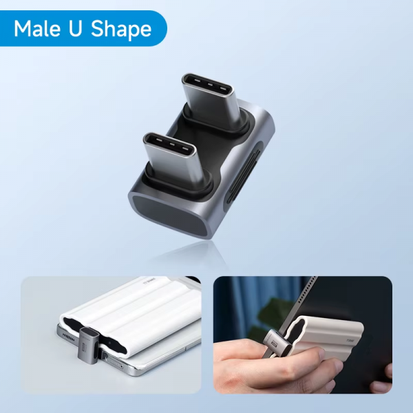 240W USB C to C Adapter 40Gbps 8K 60Hz 90 Degree Converter USB4 Adapter for Thunderbolt 4/3 Macbook Iphone 16 Pro Tablet - Image 13