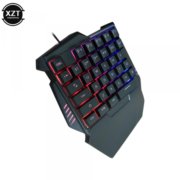 USB One-Handed Keyboard Gaming Mechanical Keyboard Portable 35 Keys Mini Wired Keyboard Ergonomic Gaming Keyboard - Image 3