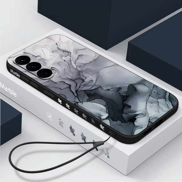 Colorful Marble Case for Samsung Galaxy S24 S23 S22 Ultra S21 S20 FE A16 A15 A25 A34 A35 A55 A52 A53 A54 5G S25 Lanyard Cover - Image 9
