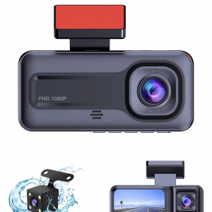 Dash Cam Front and Rear and inside 1080P Full HD 3 Way Dash Cam 3 Cameras Vidoe Recorder Black Box with 3 Cameras