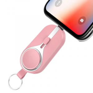 2000Mah Mini Compact Smartphone Type-C Keychain Portable Charger Emergency Power Portable Power Bank for Most Smart Phones
