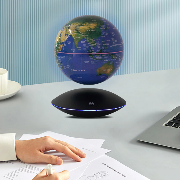 6 Inch Suspended Luminous Rotation Office Decoration Magnetic Levitation Globe Automatic Rotation of 360 Degrees Novelty Gift - Image 2
