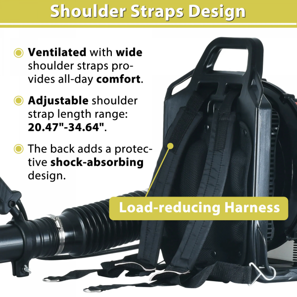 2 Stroke Commercial Backpack Leaf Blower Gas Powered Grass Lawn Blowing Machine - Image 5