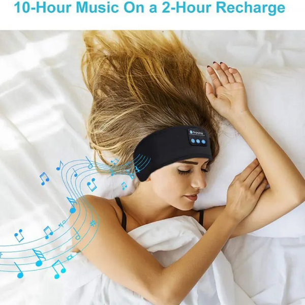 Fone Bluetooth Earphones Sports Sleeping Headband Elastic Wireless Headphones Music Eye Mask Wireless Bluetooth Headset Headband - Image 7