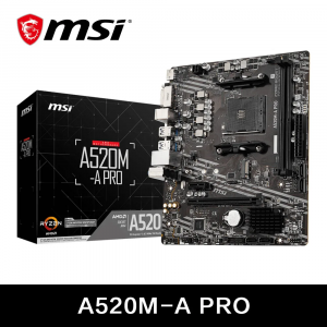 AMD A520M-A PRO Motherboard Support Ryzen CPU R3 R5 R7 5000 & 3000 Series Mainboard AM4 M.2 NVME Dual Channel DDR4 Full New