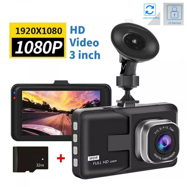 1080P Car Dash Camera 3 Inch Driving Video Car Auto DVR Loop Recorder for Front and Rear Night Vision G-Sensor Car Accessories - Image 2