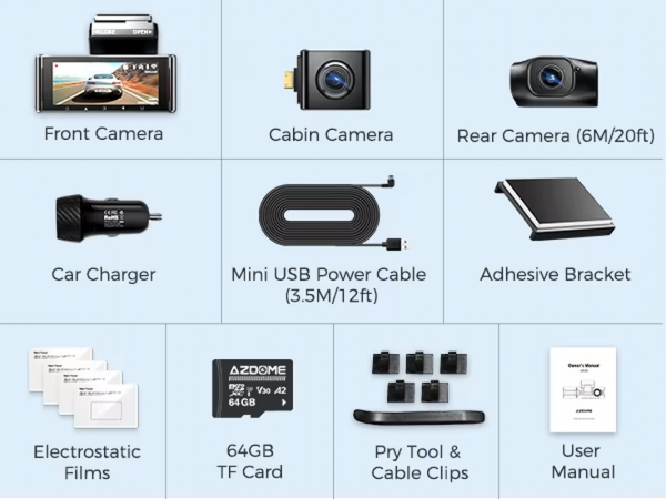 4K Dash Cam M550 Max Built-In GPS Wifi Camera Car DVR 3.18”Screen Night Vision 24H Parking Monitor Support Rear Cam